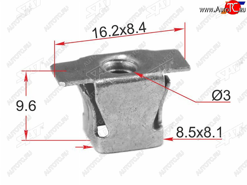 27 р. Гайка-фиксатор металлическая GM (1 шт.) SAT ST-M12644  с доставкой в г. Пермь