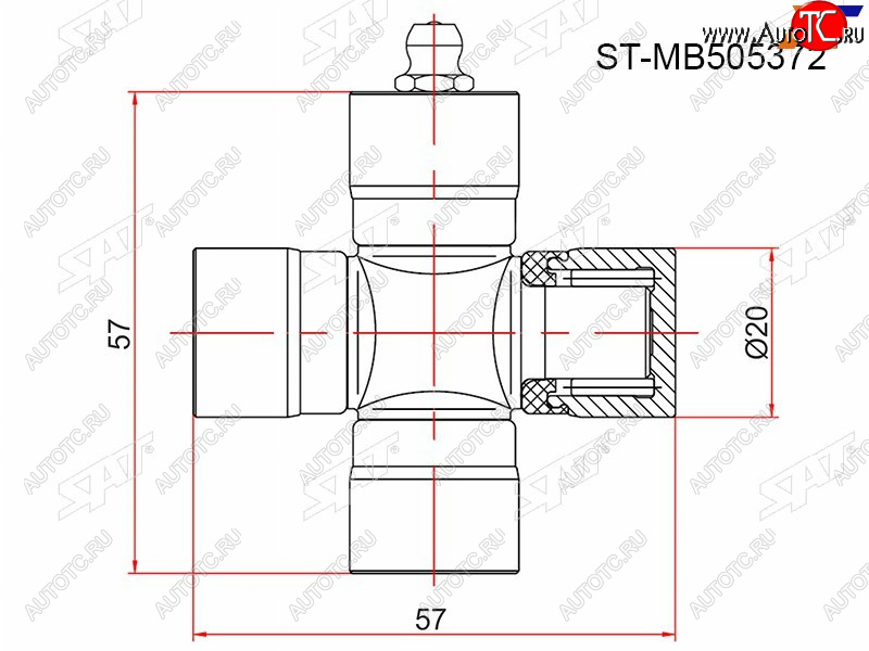 273 р. Крестовина MITSUBISHI PAJERO MINI 94-12LANCER CS 00-09 SAT ST-MB505372  с доставкой в г. Пермь