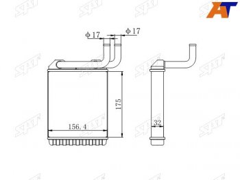 3 269 р. Радиатор отопителя салона MITSUBISHI CANTER FE5##FB5##FE6##FB6##FG## 94-99 RHD SAT ST-MB83-395-A0  с доставкой в г. Пермь. Увеличить фотографию 1