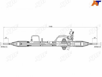 15 599 р. Рейка рулевая LHD SAT Mitsubishi Pajero Sport PB дорестайлинг (2008-2013)  с доставкой в г. Пермь. Увеличить фотографию 3