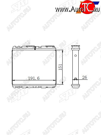 1 999 р. Радиатор отопителя салона  DIESEL MK211MK260MK251 94-2002 SAT ST-NSD211-395-0  с доставкой в г. Пермь