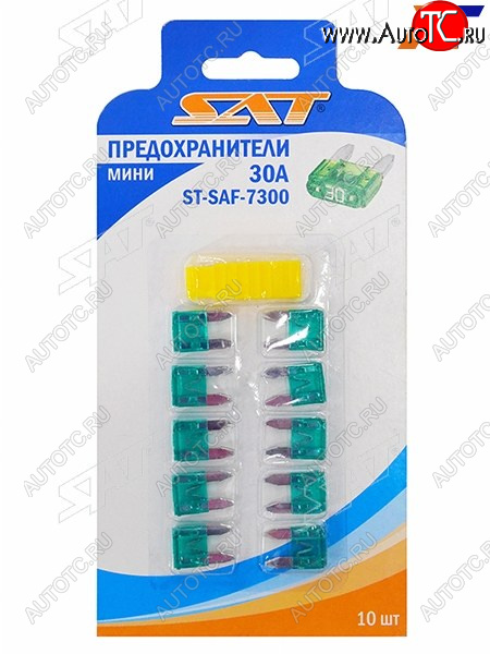 51 р. Предохранитель мини 30А (10 штук) SAT ST-SAF-7300  с доставкой в г. Пермь