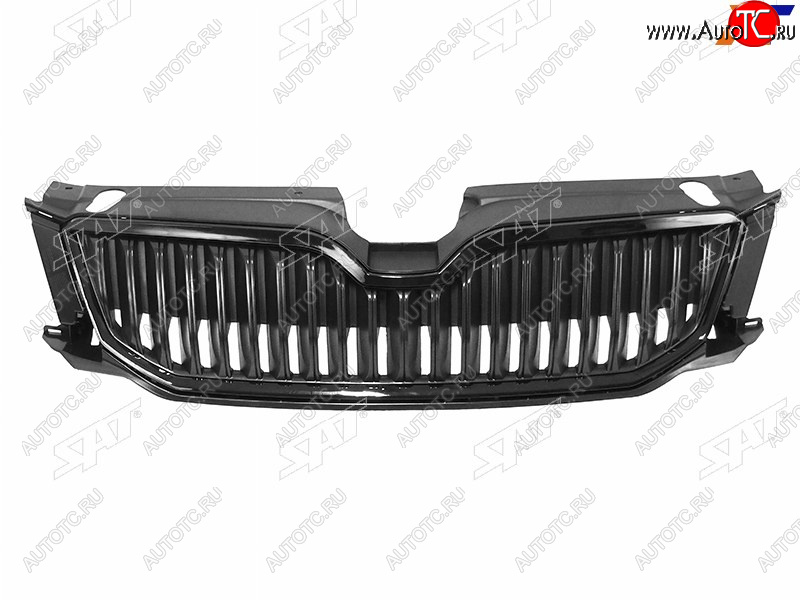 3 299 р. Решетка радиатора SAT Skoda Octavia A7 дорестайлинг универсал (2012-2017) (молдинг хром)  с доставкой в г. Пермь