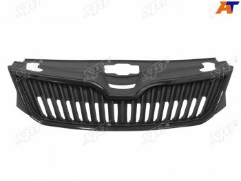 Решетка радиатора SAT Skoda Rapid NH3 дорестайлинг лифтбэк (2012-2017) (хром черный)