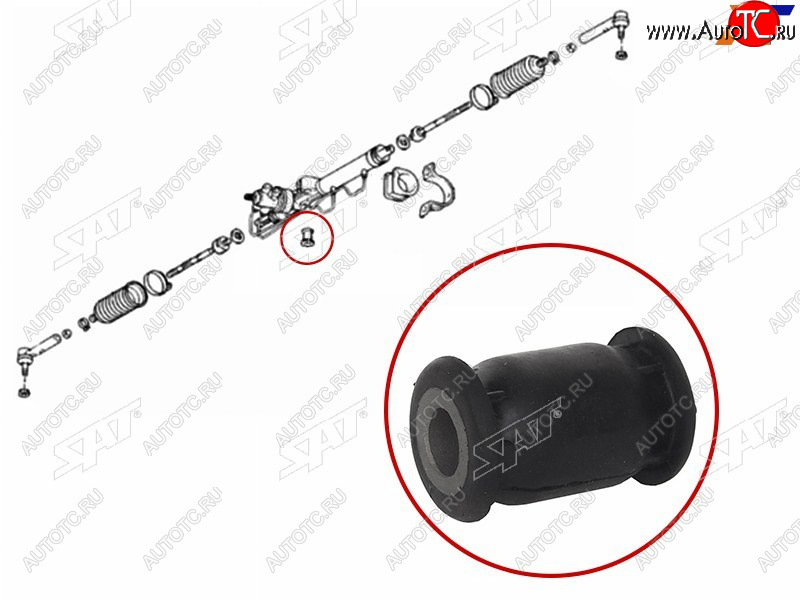 287 р. Втулка рулевой рейки Chery Tiggo T11 05-16 SAT ST-T11-3401012B  с доставкой в г. Пермь