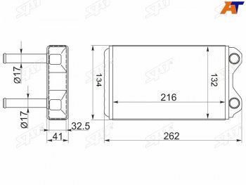 2 799 р. Радиатор отопителя салона TOYOTA COROLLASPRINTERCERESMARINO 91-02 SAT ST-TY26-395-0  с доставкой в г. Пермь. Увеличить фотографию 1