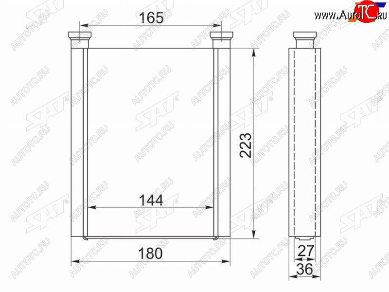 2 769 р. Радиатор отопителя салона TOYOTA COROLLASPACIO #ZE120 00-06AVENSIS #T250 03-08WILL VS #ZE12# 01-0 SAT ST-TY28-395-0  с доставкой в г. Пермь