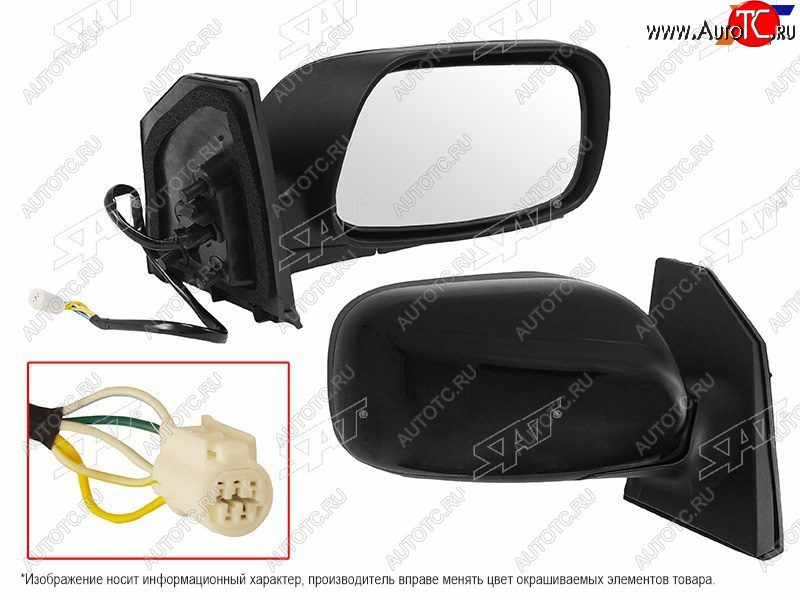 3 799 р. Зеркало Toyota Corolla (E120) 00-07  Corolla JPN (E120) 00-07 (Справа Складывание 5 контактов) SAT ST-TY28-940-A1  с доставкой в г. Пермь