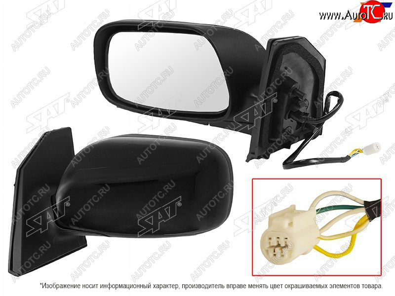 3 799 р. Зеркало Toyota Corolla (E120) 00-07  Corolla JPN (E120) 00-07 (Слева Складывание 5 контактов LHD SAT ST-TY28-940-A2  с доставкой в г. Пермь