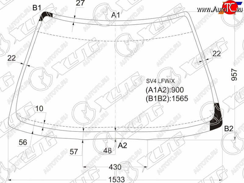 7 799 р. Стекло лобовое Honda Accord 93-98  Accord Euro 93-98  Rover 600 93-99 XYG SV4 LFW/X  с доставкой в г. Пермь
