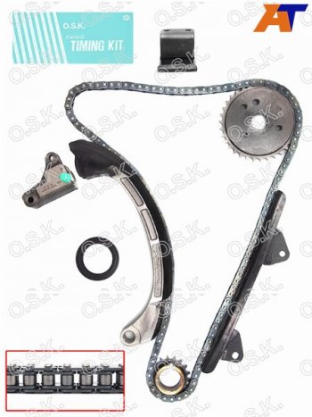 11 599 р. Комплект для замены цепи ГРМ TOYOTA BELTARACTISVITZ 2SZ-FE 02- OSK T039K  с доставкой в г. Пермь. Увеличить фотографию 2