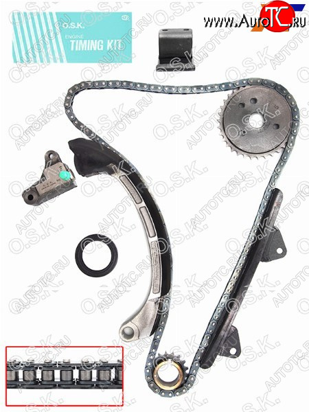 11 599 р. Комплект для замены цепи ГРМ TOYOTA BELTARACTISVITZ 2SZ-FE 02- OSK T039K  с доставкой в г. Пермь