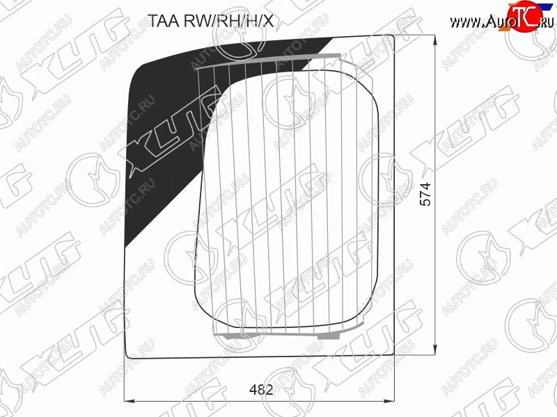 7 849 р. Стекло заднее (Цвет зеленый Обогрев) Honda Stepwgn 15-21 XYG TAA RW/RH/H/X  с доставкой в г. Пермь