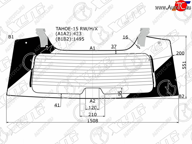 25 999 р. Стекло заднее (Цвет зеленый Обогрев С креплениями) Chevrolet Tahoe 13-21  Cadillac Escalade 15-21 XYG TAHOE-15 RW/H/X  с доставкой в г. Пермь