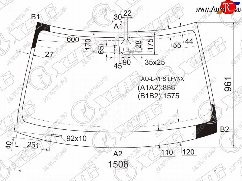 12 449 р. Стекло лобовое (Датчик дождя) Honda Accord USA 07-12 XYG TAO-L-VPS LFW/X  с доставкой в г. Пермь