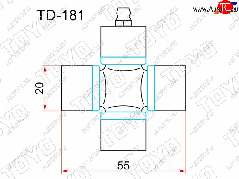 799 р. Крестовина карданного вала DAIHATSU HIJET NEWLINE L35 L37 L50 S35 61-75 TOYO TD-181  с доставкой в г. Пермь