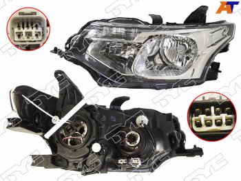 Фара левая (галоген, с электрокорректором, Евросвет) TYC Mitsubishi Outlander  GF (2012-2016) дорестайлинг, 1-ый рестайлинг
