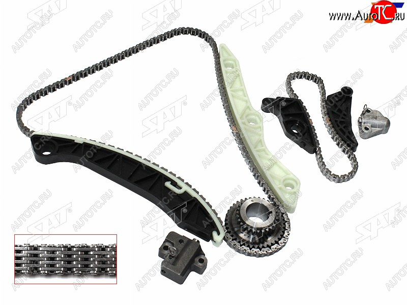 8 399 р. Комплект цепи ГРМ 2,4 4B12 MMC DELICA D:5 06-OUTLANDER 05- (малая цепь 36 звеньев) SAT TK-MIT148  с доставкой в г. Пермь