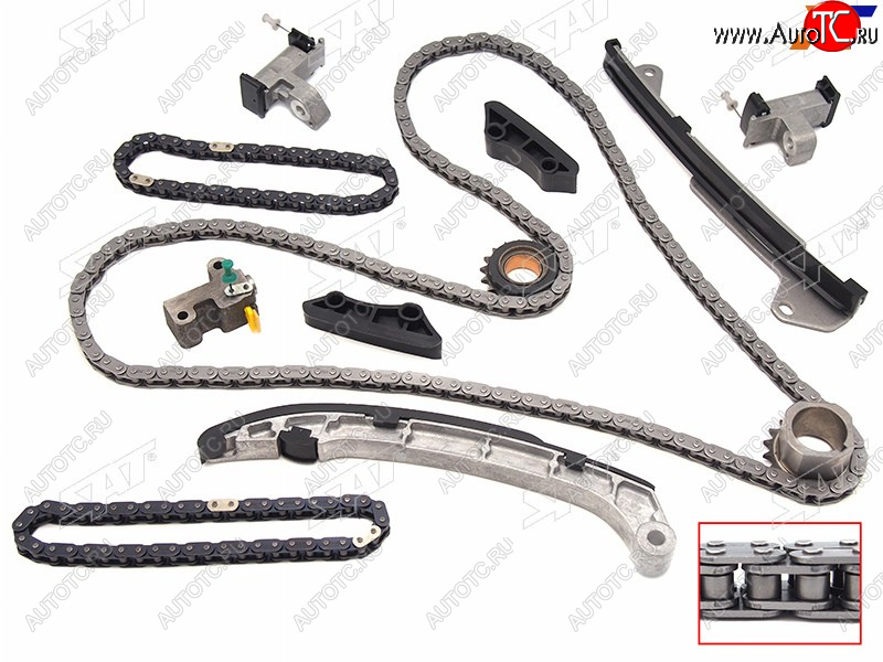 12 549 р. Комплект цепи ГРМ TOYOTA LC PRADO 150FJ CRUISER4-RUNNER 09- 1GR SAT TK-TY210-J  с доставкой в г. Пермь