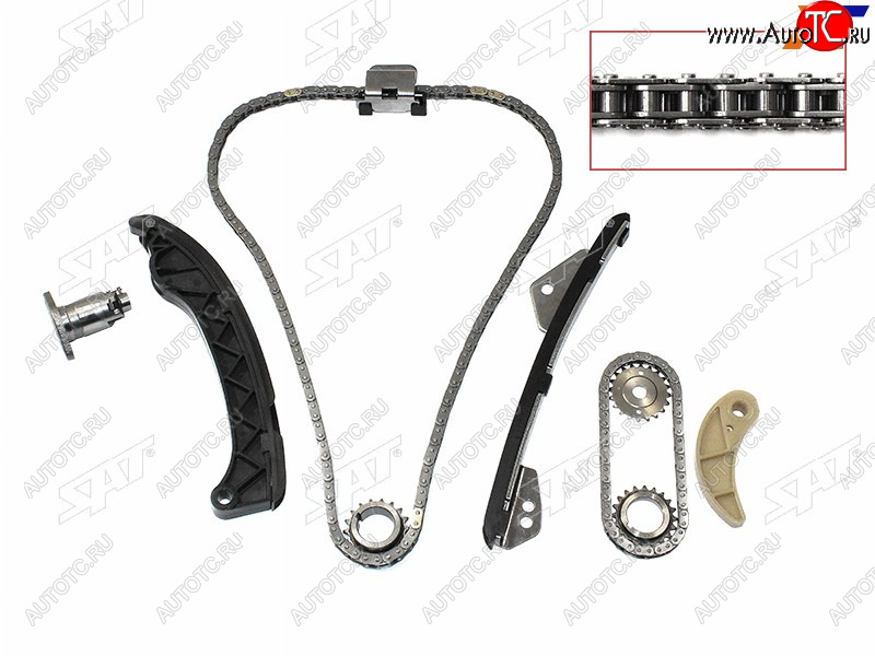 6 649 р. Комплект цепи ГРМ TOYOTA COROLLA,AURIS,RAV4,AVENSIS 1-2ZR-FE SAT TK-TY432-A  с доставкой в г. Пермь