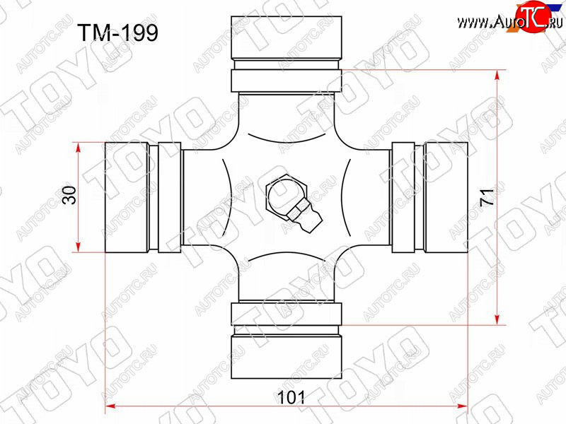 1 239 р. Крестовина карданного вала MITSUBISHI L200 05-15PAJERO SPORT 08- TOYO TM-199  с доставкой в г. Пермь