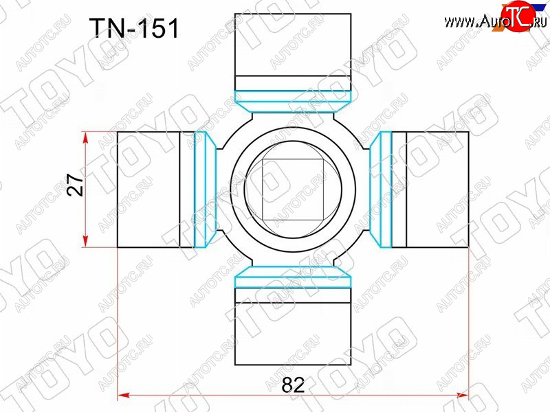 1 039 р. Крестовина карданного вала NISSAN ARMADA 03-PATHFINDER 06-12 TOYO TN-151  с доставкой в г. Пермь