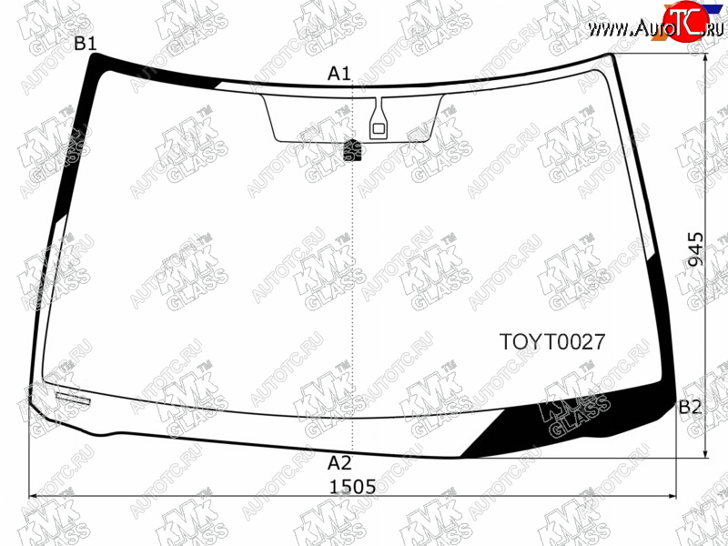 4 899 р. Стекло лобовое (Датчик дождя) Toyota Camry (XV30) 01-06  Camry UAEUSA 01-06 KMK TOYT0027  с доставкой в г. Пермь