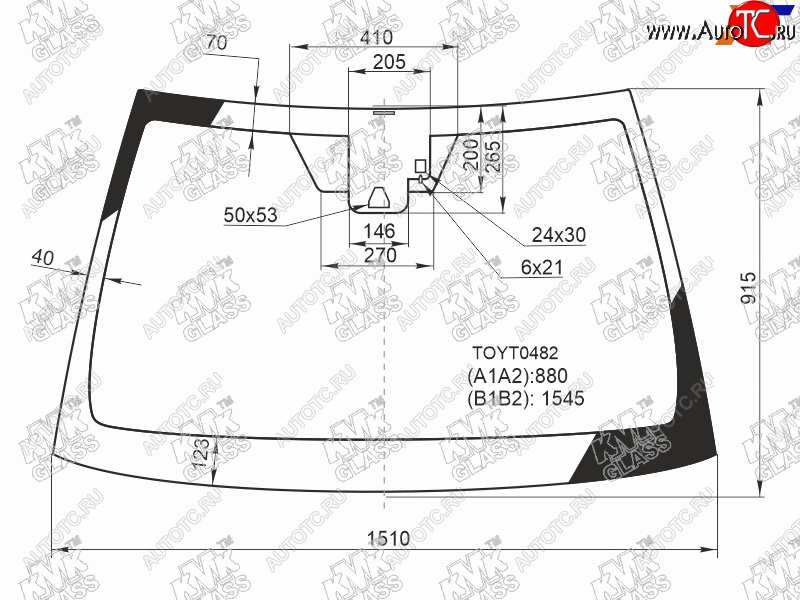 3 889 р. Стекло лобовое (Одна камера Датчик дождя) Toyota Camry (XV70) 17-21  Camry USA 17-20               KMK TOYT0482  с доставкой в г. Пермь