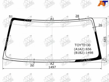 Стекло лобовое Toyota Land Cruiser Prado (J90) 96-02 KMK TOYT0130