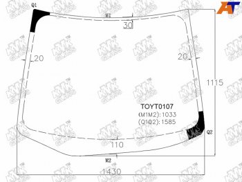 Стекло лобовое TOYOTA IPSUM 01-09                                                                    KMK TOYT0107