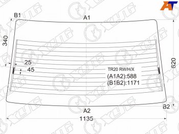 8 749 р. Стекло заднее (Цвет зеленый Обогрев) Toyota Estima 90-99  Estima Emina 92-99  Estima Lucida 92-99 XYG TR20 RW/H  с доставкой в г. Пермь. Увеличить фотографию 1