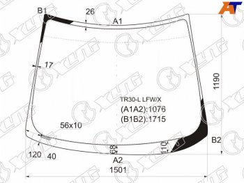 Стекло лобовое Toyota Estima 00-05  Previa 00-07 XYG TR30-L LFW/X