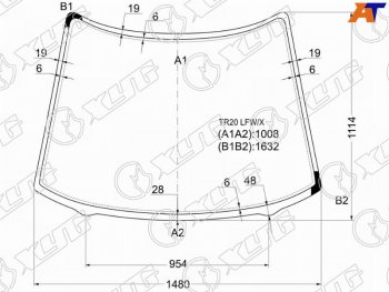 Стекло лобовое Toyota Estima 90-99  Estima Emina 92-99  Estima Lucida 92-99  Previa 90-00 XYG TR20 LFW/X