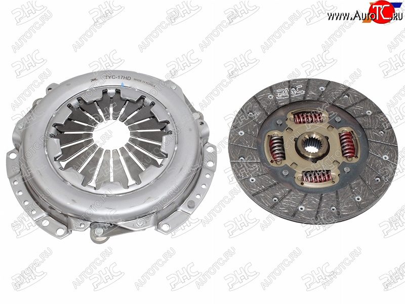 7 949 р. Комплект сцепления TOYOTA AURISYARIS 1.61.8 08-COROLLA 1.6 13-VERSO 1.61.8 09- (без выжимного)  PHC TY17/TYC18  с доставкой в г. Пермь
