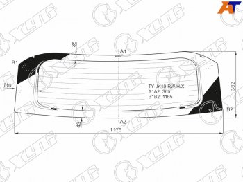 8 299 р. Стекло заднее (Цвет зеленый Обогрев) Toyota Aqua 11-21 XYG TY-JK10 RW/H/X  с доставкой в г. Пермь. Увеличить фотографию 1