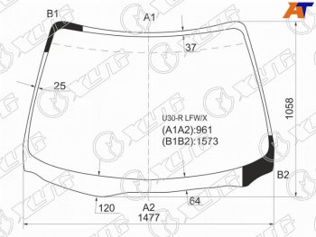 Стекло лобовое Nissan Bassara 99-03  Presage 98-03 XYG U30-R LFW/X