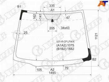 Стекло лобовое NISSAN PRESAGE 03-10                                                                  XYG U31-R-CP LFW/X