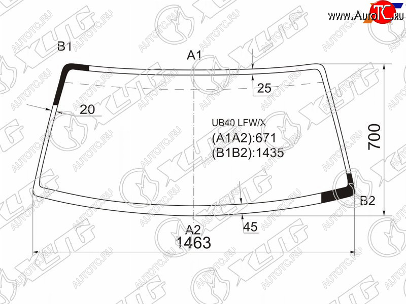 7 999 р. Стекло лобовое Mazda Proceed 90-99 XYG UB40 LFW/X  с доставкой в г. Пермь