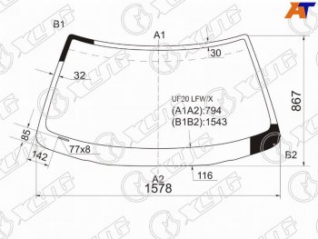 Стекло лобовое Lexus LS 94-00  Toyota Celsior 94-00 XYG UF20 LFW/X