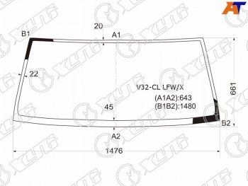 Стекло лобовое Mitsubishi Pajero 91-00 XYG V32-CL LFW/X