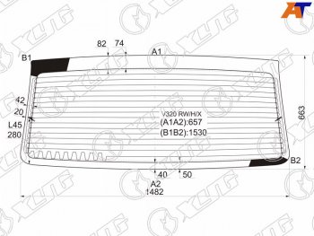 10 999 р. Стекло заднее (Цвет зеленый Обогрев) Mercedes-Benz Vito 96-03 XYG V320 RW/H/X  с доставкой в г. Пермь. Увеличить фотографию 1
