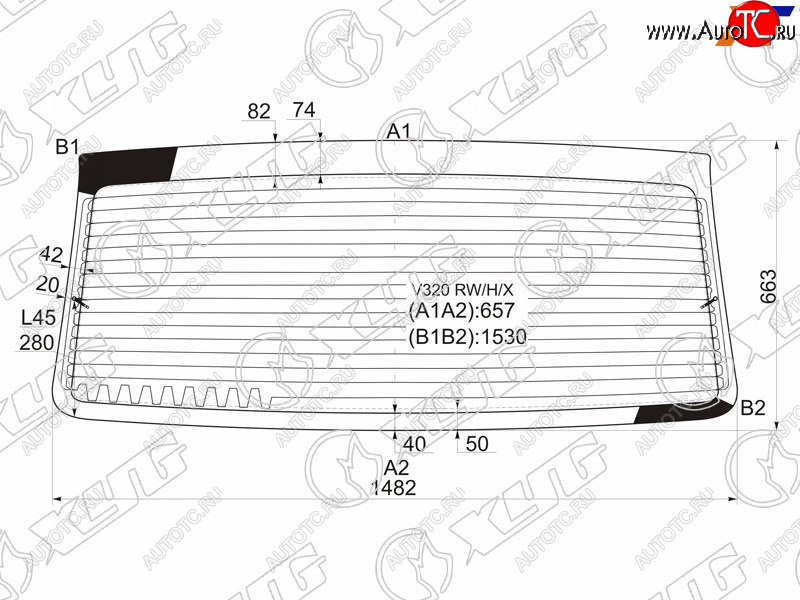 10 999 р. Стекло заднее (Цвет зеленый Обогрев) Mercedes-Benz Vito 96-03 XYG V320 RW/H/X  с доставкой в г. Пермь