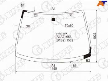 Стекло лобовое Nissan Tino 98-06 XYG V10 LFW/X