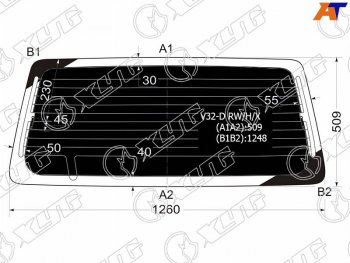 7 199 р. Стекло заднее затемненное с обогревом MITSUBISHI PAJEROMONTERO 35D 91-99                           XYG V32-D RW/H/X  с доставкой в г. Пермь. Увеличить фотографию 1