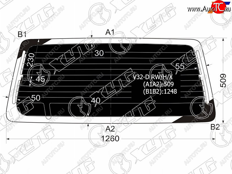 7 199 р. Стекло заднее затемненное с обогревом MITSUBISHI PAJEROMONTERO 35D 91-99                           XYG V32-D RW/H/X  с доставкой в г. Пермь