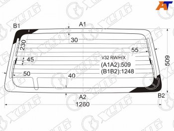 6 599 р. Стекло заднее (Цвет зеленый Обогрев) Mitsubishi Pajero 91-00 XYG V32 RW/H/X  с доставкой в г. Пермь. Увеличить фотографию 1