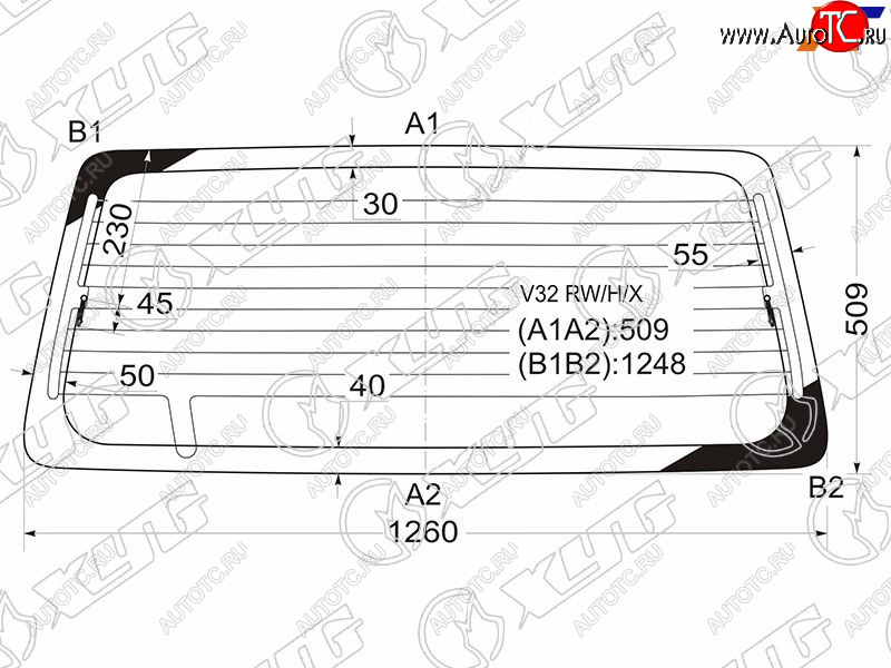 6 599 р. Стекло заднее (Цвет зеленый Обогрев) Mitsubishi Pajero 91-00 XYG V32 RW/H/X  с доставкой в г. Пермь