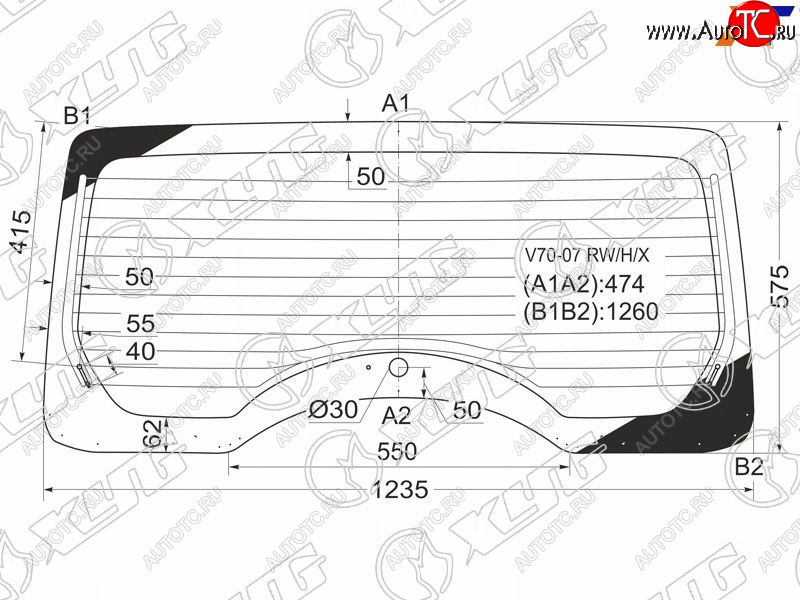 7 999 р. Стекло заднее (Цвет зеленый Обогрев) Mitsubishi Pajero 06-20 XYG V70-07 RW/H/X  с доставкой в г. Пермь