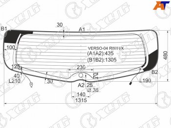 9 549 р. Стекло заднее (Цвет зеленый Обогрев Молдинг) Toyota Corolla Verso 04-09 XYG VERSO-04 RW/H/X  с доставкой в г. Пермь. Увеличить фотографию 1