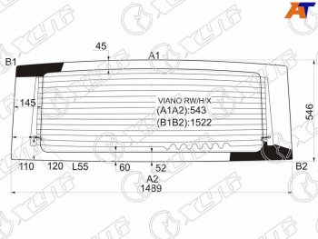 8 199 р. Стекло заднее (Цвет зеленый Обогрев) Mercedes-Benz Viano 03-10  Vito 03-10 XYG VIANO RW/H/X  с доставкой в г. Пермь. Увеличить фотографию 1